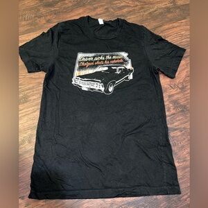 Bella Canvas Black Tee with Car Graphic